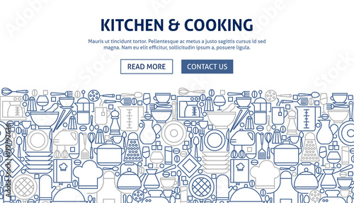 Kitchen Cooking Banner Design © anna_leni