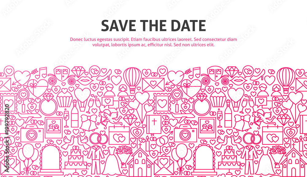 Save the Date Web Concept Save the Date Web Concept