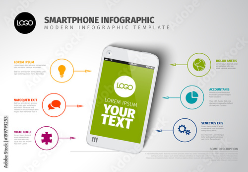 Vector smart phone infographic template