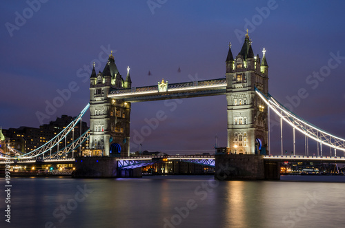 Long exposure of Tower Bridge in London