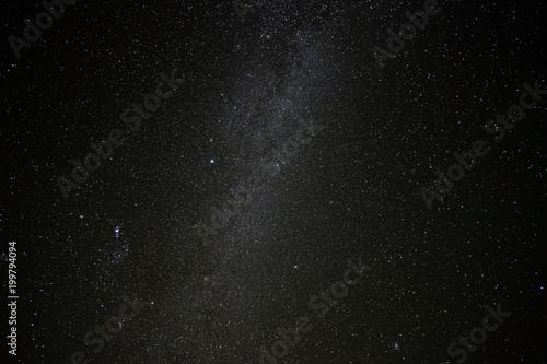 Beautiful milky way, stars and fogs in the Southern Hemisphere, Elqui Valley, Chile, South America