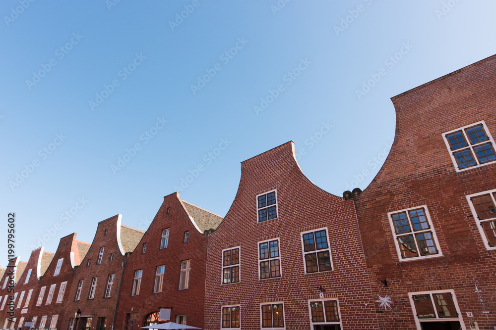 Fototapeta premium historische Häuser im holländischen Viertel in Potsdam
