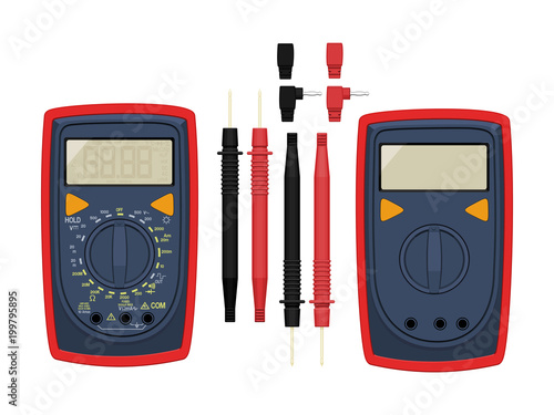 Set of multimeter component.for your composition arrangement
