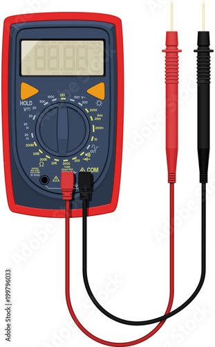 Prompt multimeter on transparent background
