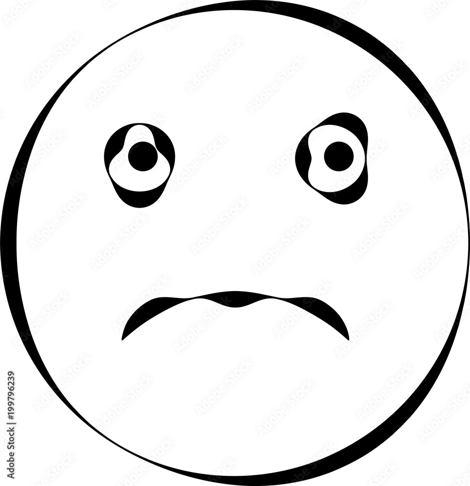 Fototapeta premium Sad Icon, Sad Face Icon