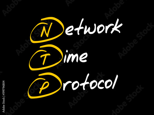 NTP - Network Time Protocol, acronym business concept