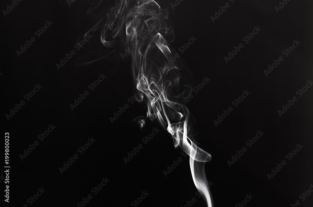 abstract fragment movement of white smoke on black background. abstract fragment movement of white smoke on black background.