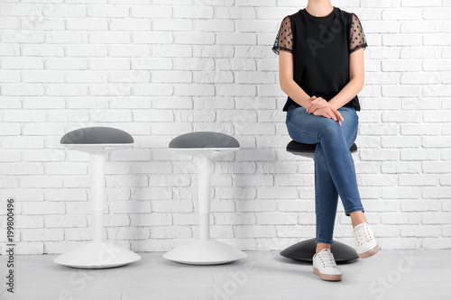 Young woman waiting for job...
