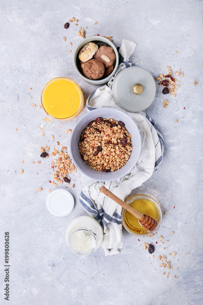 Homemade granola breakfast Homemade granola breakfast