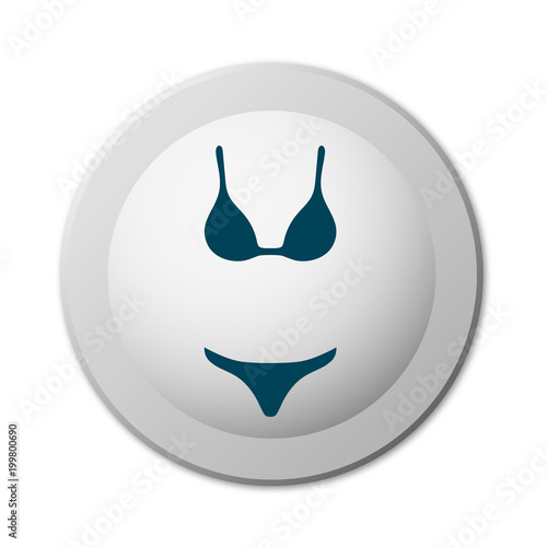 runder realistische Schaltfläche - Bikini