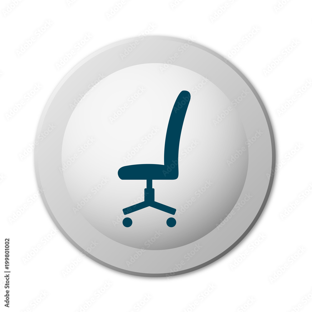 runder realistische Schaltfläche - Bürostuhl runder realistische Schaltfläche - Bürostuhl