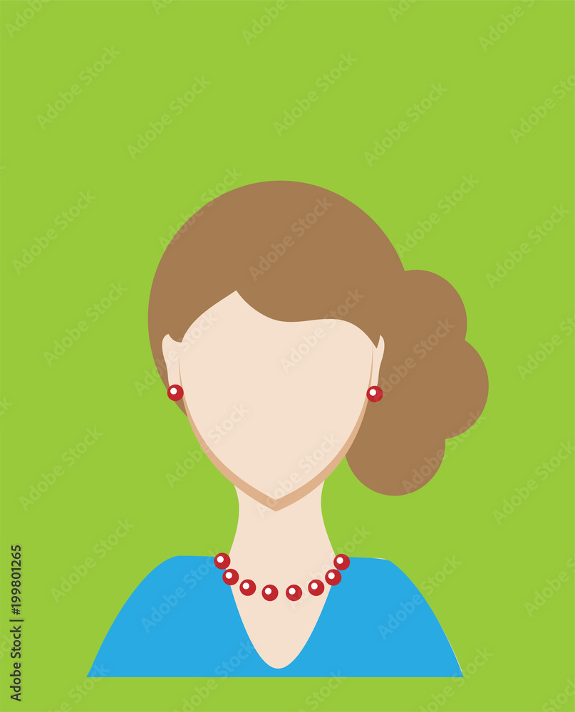 Female avatar or pictogram for social networks. Modern flat colorful style. Female avatar or pictogram for social networks. Modern flat colorful style.