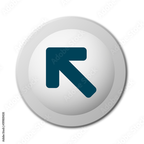 runder realistische Schaltfläche - Pfeil diagonal links oben