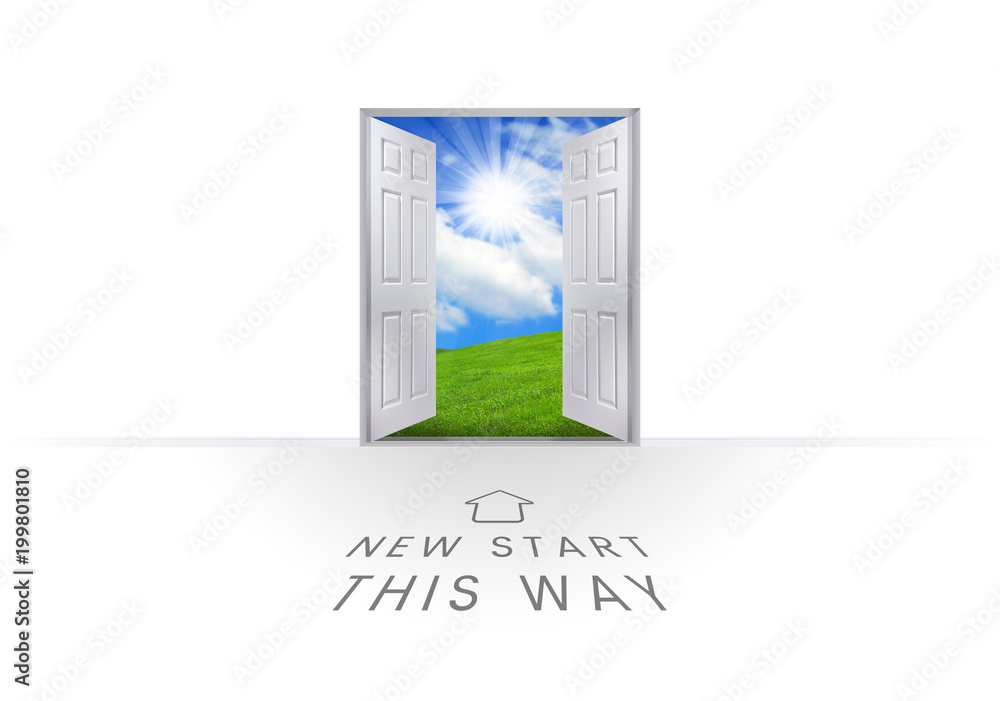 Naklejka premium This Way - New Start