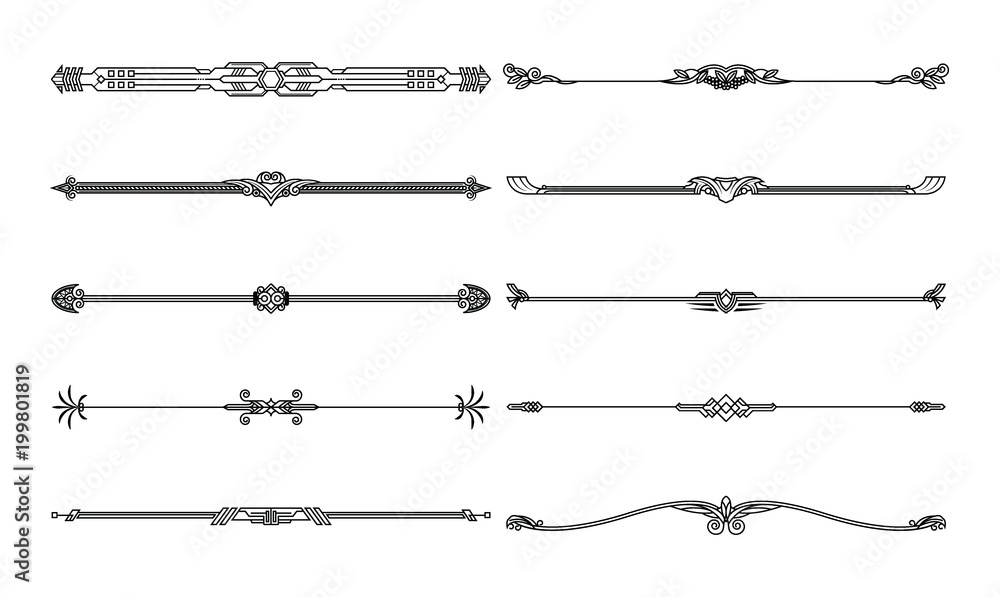 Set of decorative border Set of decorative border