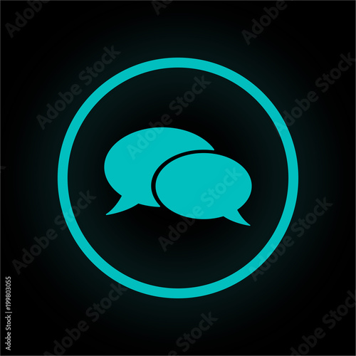 Neon Button rund - Dialog