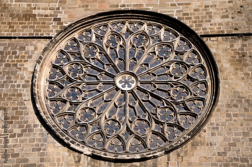 Rose - a large round mosaic window on the facade of churches of Roman and Gothic styles.