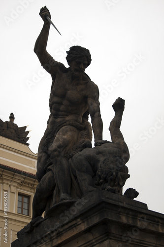 Obraz na płótnie Prague Statue w salonie
