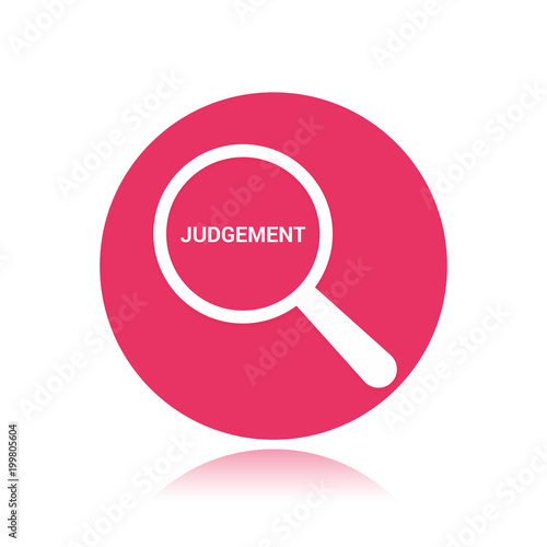 Law Concept: Magnifying Optical Glass With Words Judgement