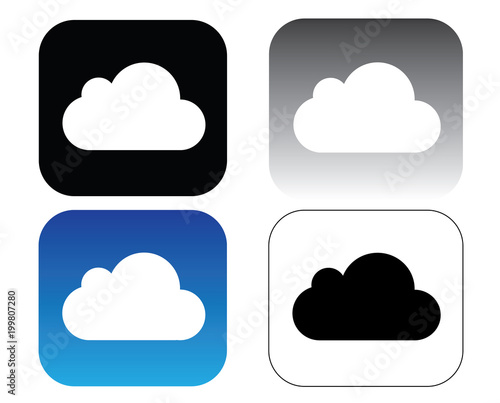 iCloud icons collection, icloud vector set photo