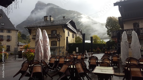 Place de village de montagne