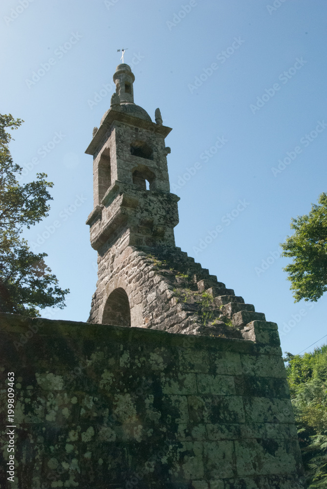 Ruined Brittany church steeple