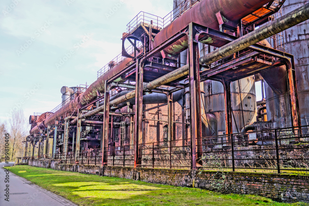 Fototapeta premium Old and rotten industrial facilities