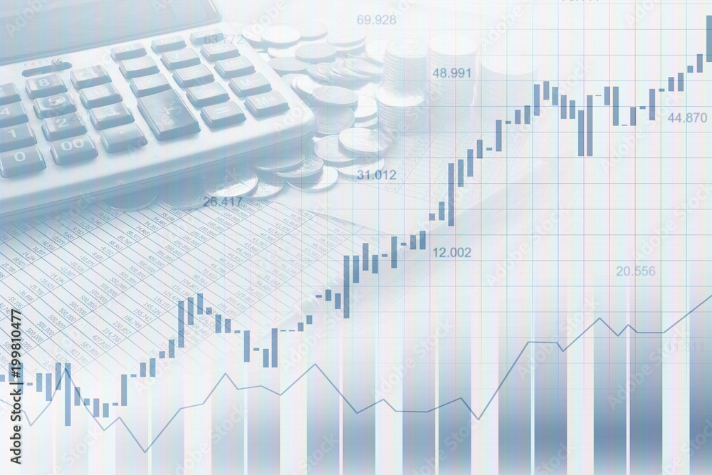 Stock market or forex trading graph in graphic double exposure Stock market or forex trading graph in graphic double exposure