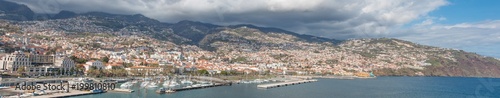 Panorama of Funchal harbour Skyline Madeira island Portugal © pixs:sell