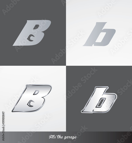 eps Vector image: initials (B) Fits the garage logo