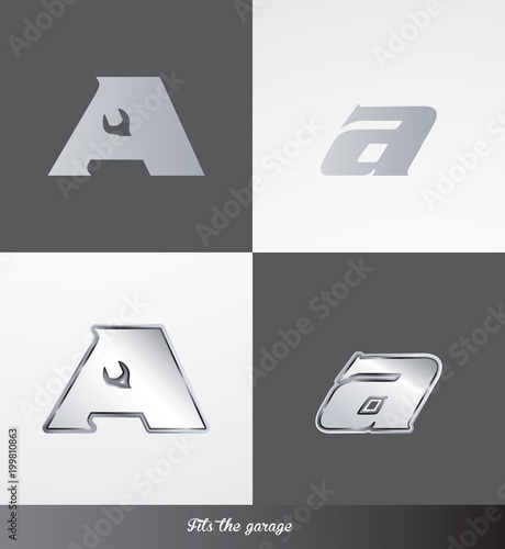 eps Vector image: initials (A) Fits the garage logo