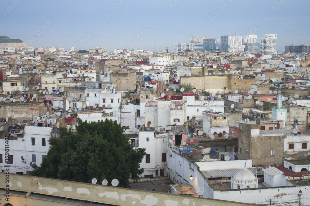 City view of Casablanca, Morocco from the top