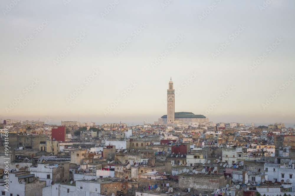 Sunrise ciy view of Casablanca