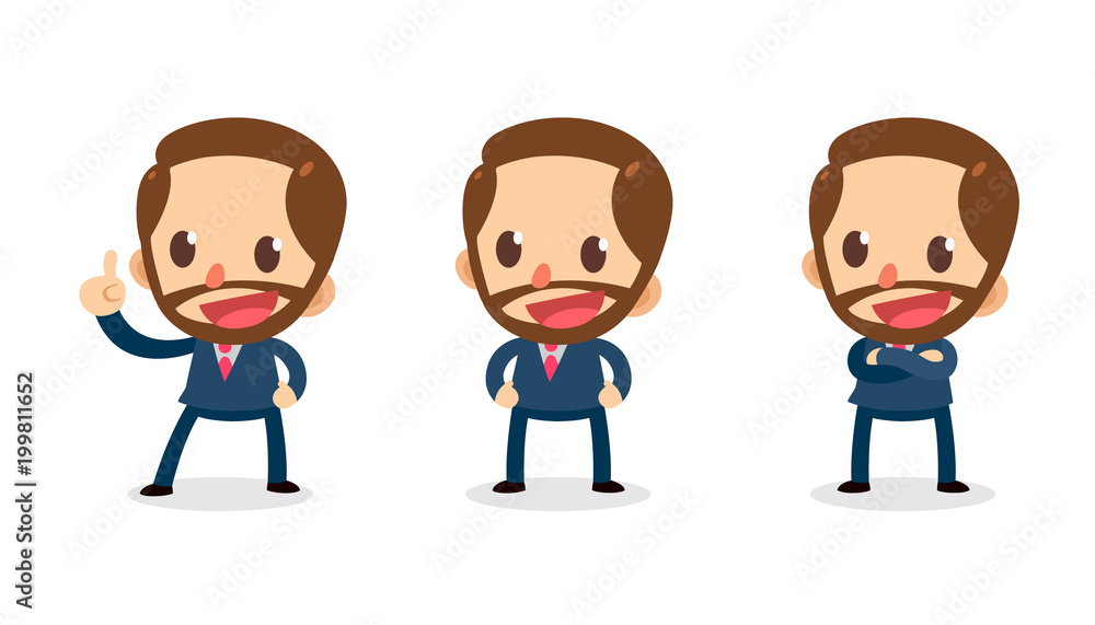 Set of Tiny businessman character in actions. Thinking man. Set of Tiny businessman character in actions. Thinking man.