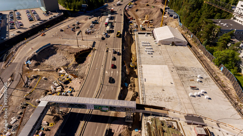 Construction of Kehä I in Keilaniemi