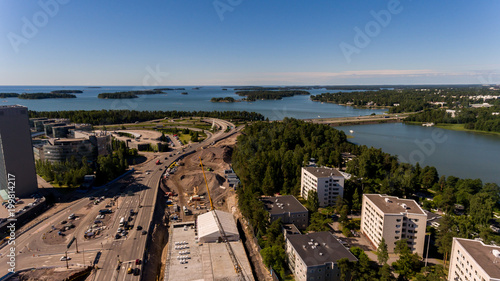 Construction of Kehä I in Keilaniemi