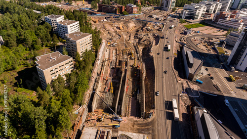 Construction of Kehä I in Keilaniemi