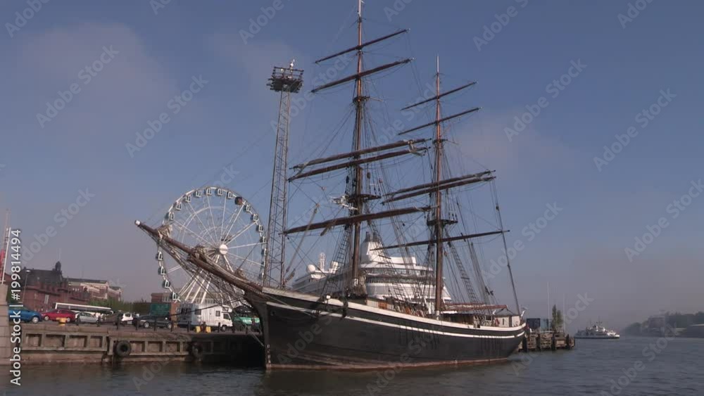 Old sailing ship in Helsinki harbour, Finland.
