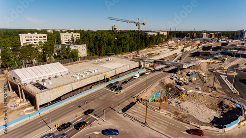 Construction of Kehä I in Keilaniemi