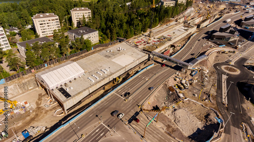 Construction of Kehä I in Keilaniemi