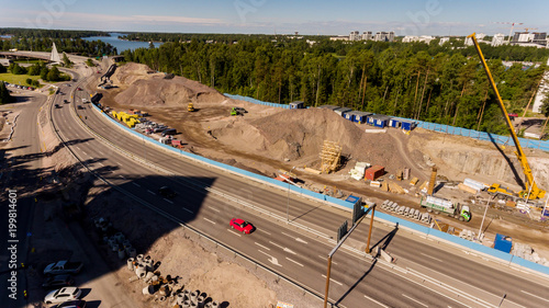 Construction of Kehä I in Keilaniemi