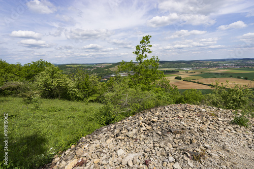 Landschaft der Karlstadter Trockenrasen im NSG Mäusberg, Unterfranken, Franken, Bayern, Deutschland