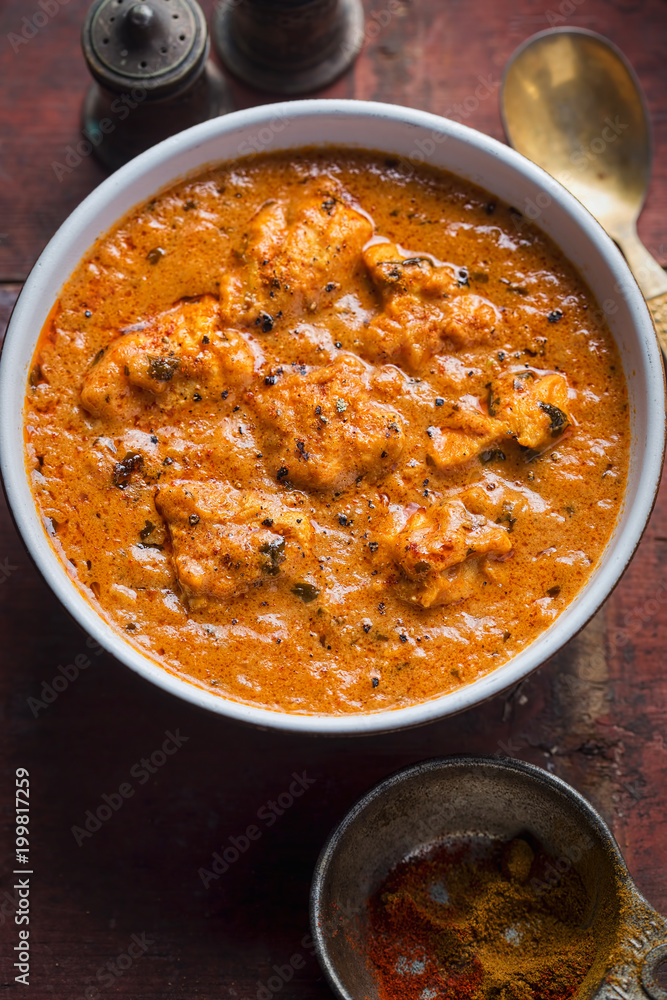 Butter chicken curry with tender chicken breast Butter chicken curry with tender chicken breast