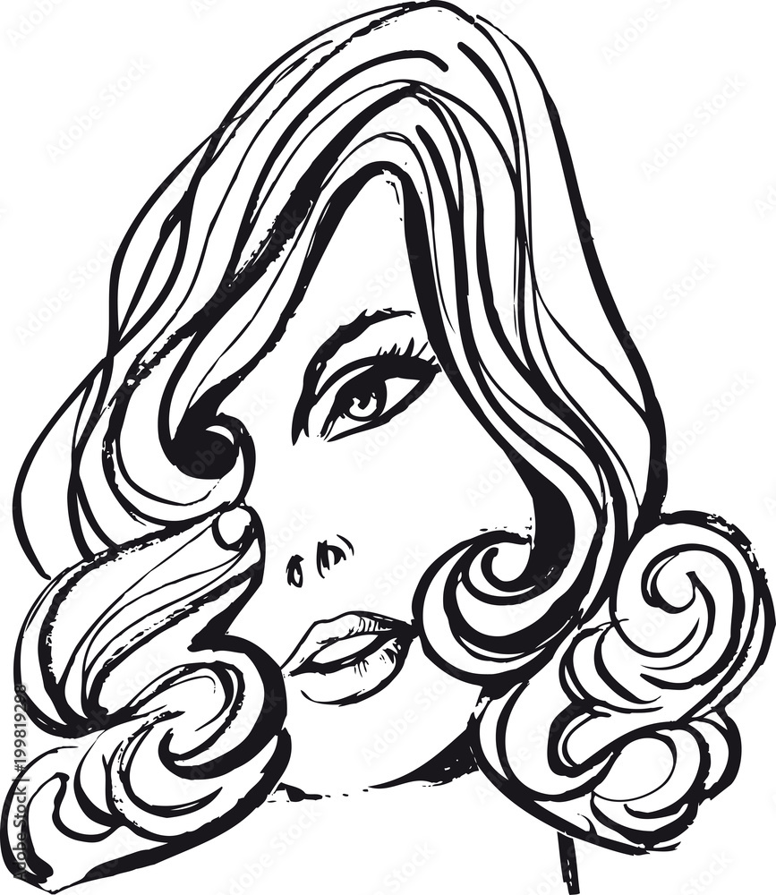 Special lady, Retro Vector Illustration Special lady, Retro Vector Illustration