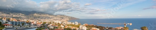 Panorama of Funchal harbour Skyline Madeira island Portugal © pixs:sell