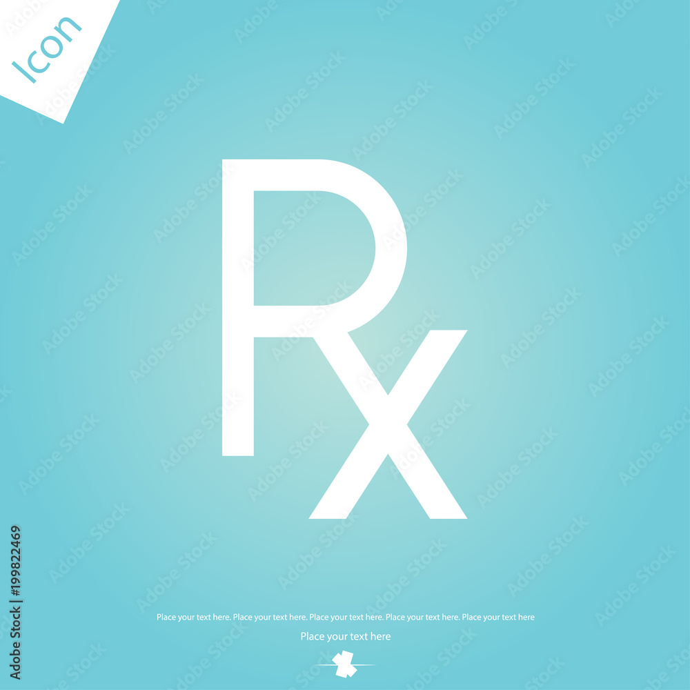 Rx medicine symbol prescription sign Rx medicine symbol prescription sign