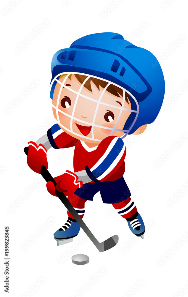 Boy ice hockey player Boy ice hockey player
