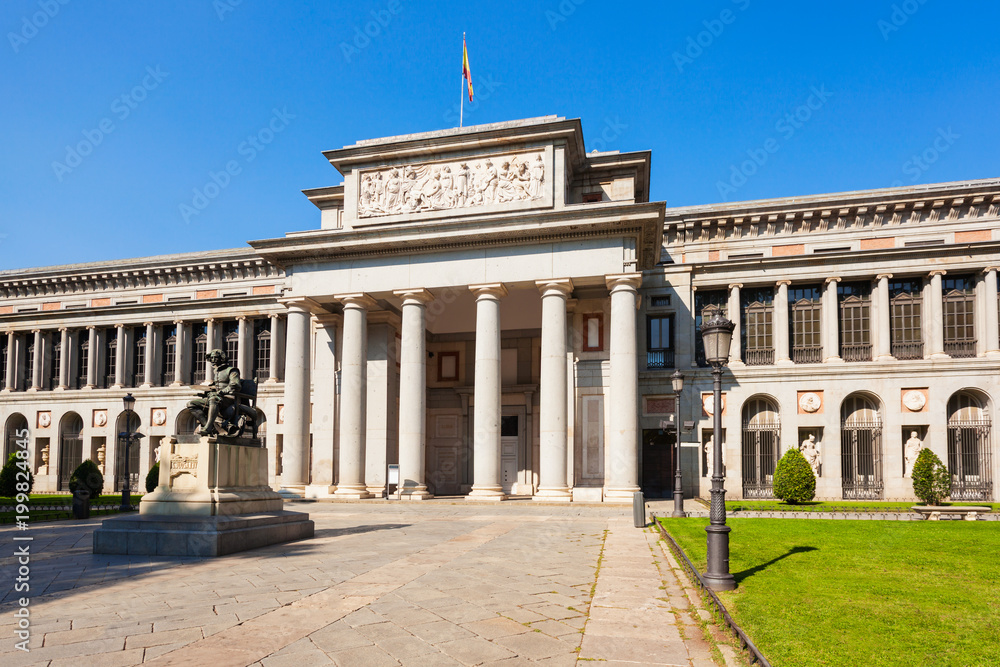 Naklejka premium Prado National art museum in Madrid, Spain