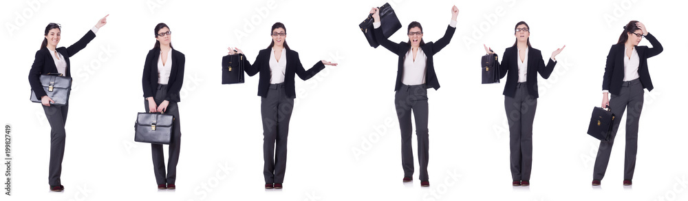 Young businesswoman in various poses Young businesswoman in various poses