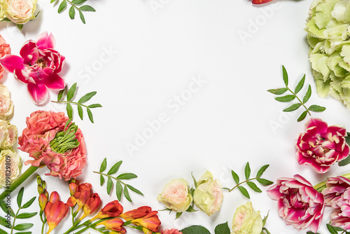 Fototapeta Naklejka Na Ścianę i Meble -  flowers on a white background